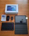 Tablet z klawiaturą i myszką ładowarka