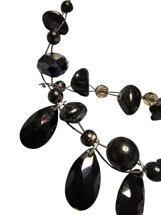 Naszyjnik czarne perły