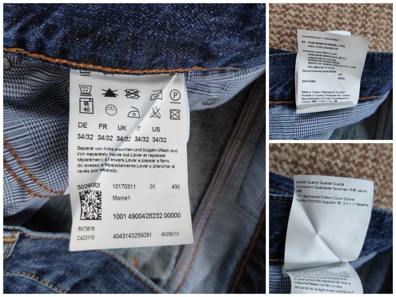 Hugo Boss Maine regular fit джинси оригінал W34 L32