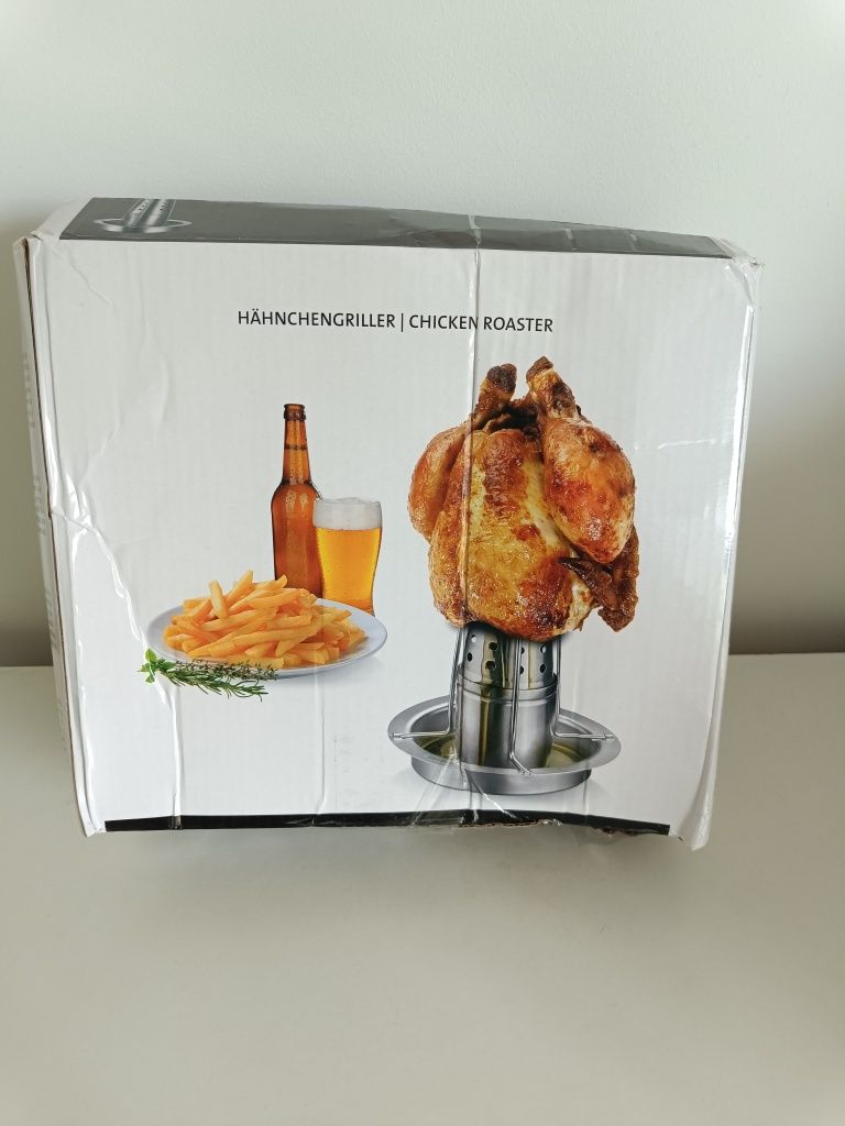 Rożen, grill do kurczaka z pojemnikiem na aromat