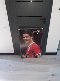 Stary duży plakat na desce Cristiano Ronaldo Manchester United.