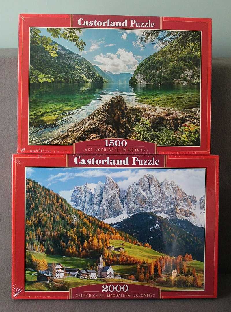 zestaw 2 szt. puzzle CASTORLAND 1500 i 2000 el. krajobraz NOWE folia