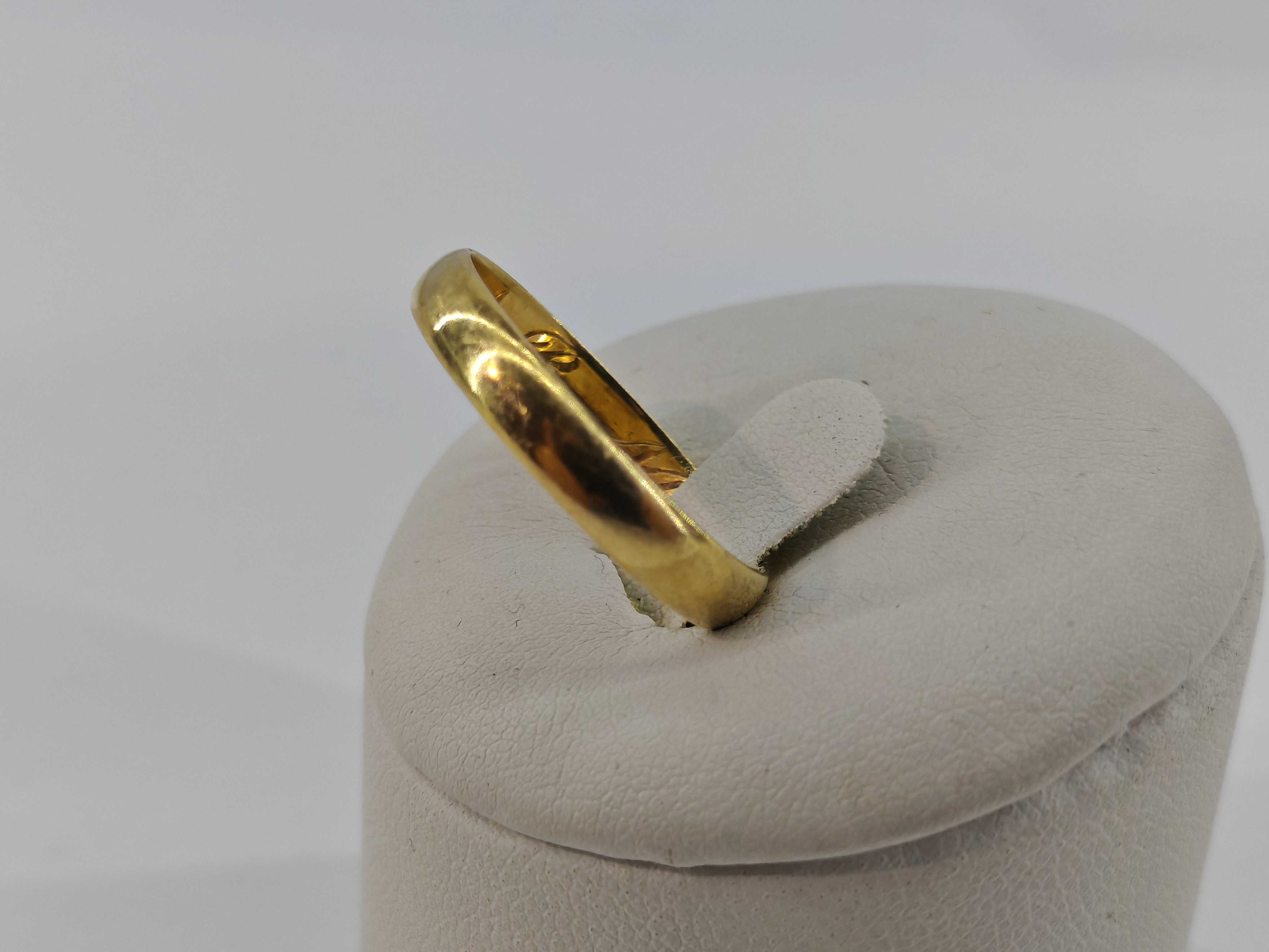 Obrączka złota p585 2,04g R.19 UŻYWANY WYRÓB
