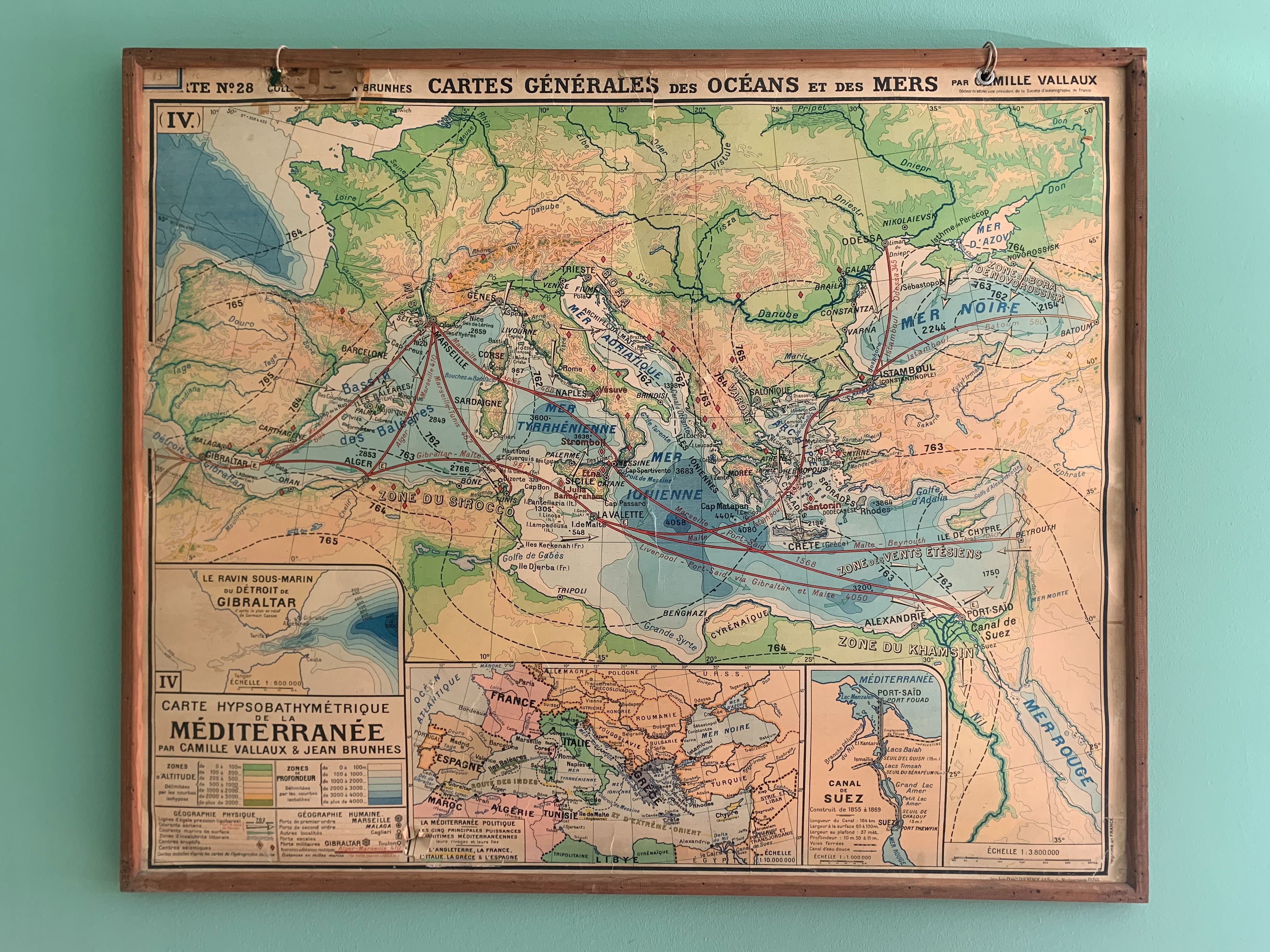 Mapa vintage grande - anos 30.