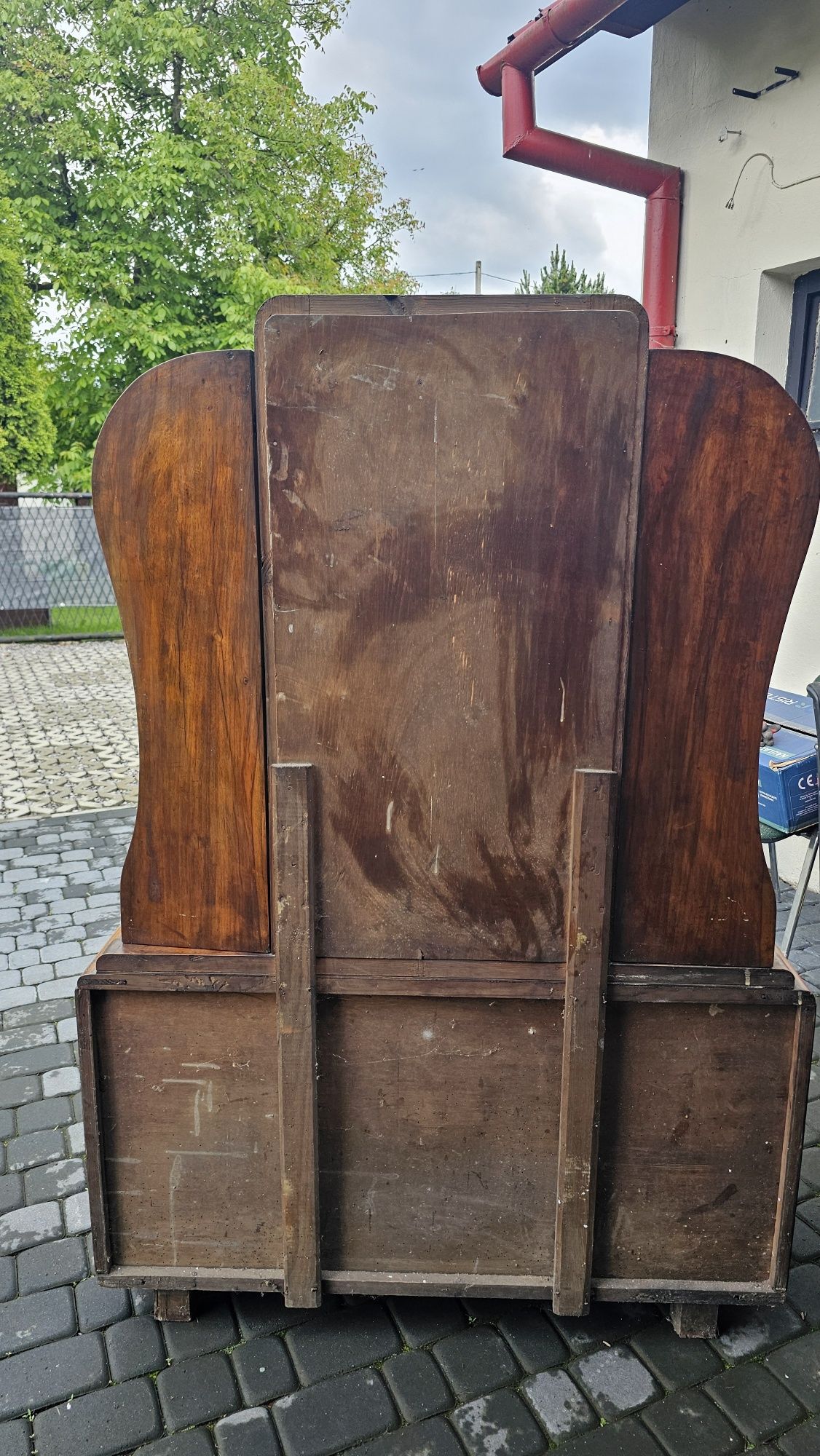 Toaletka z lustrem - drewno, otwierane lustro