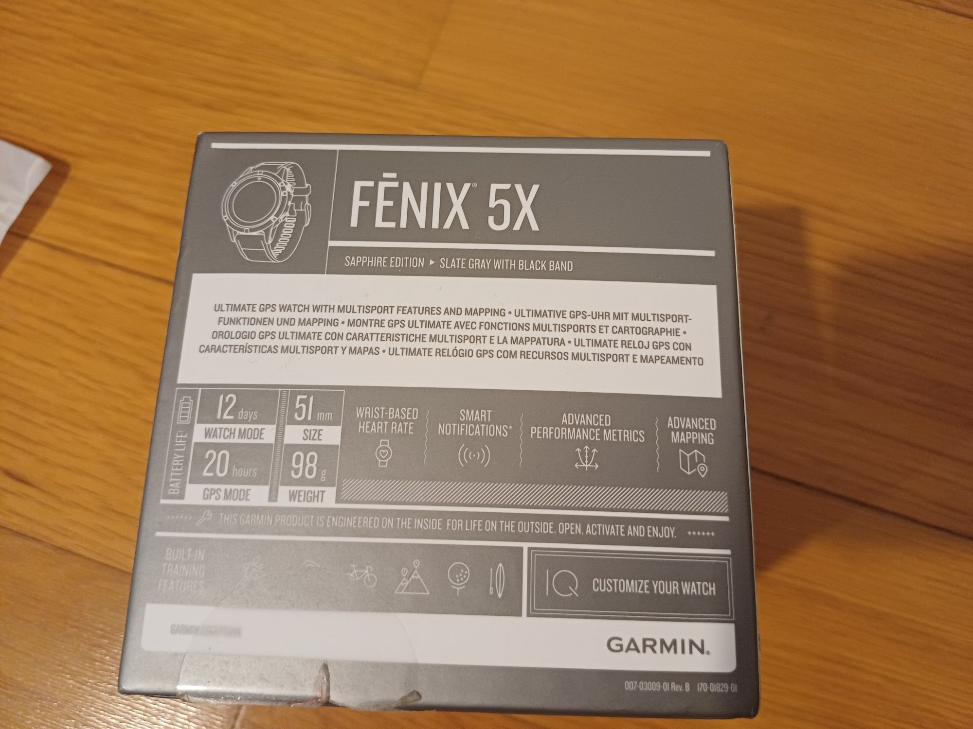 Relógio Garmin Fenix 5X