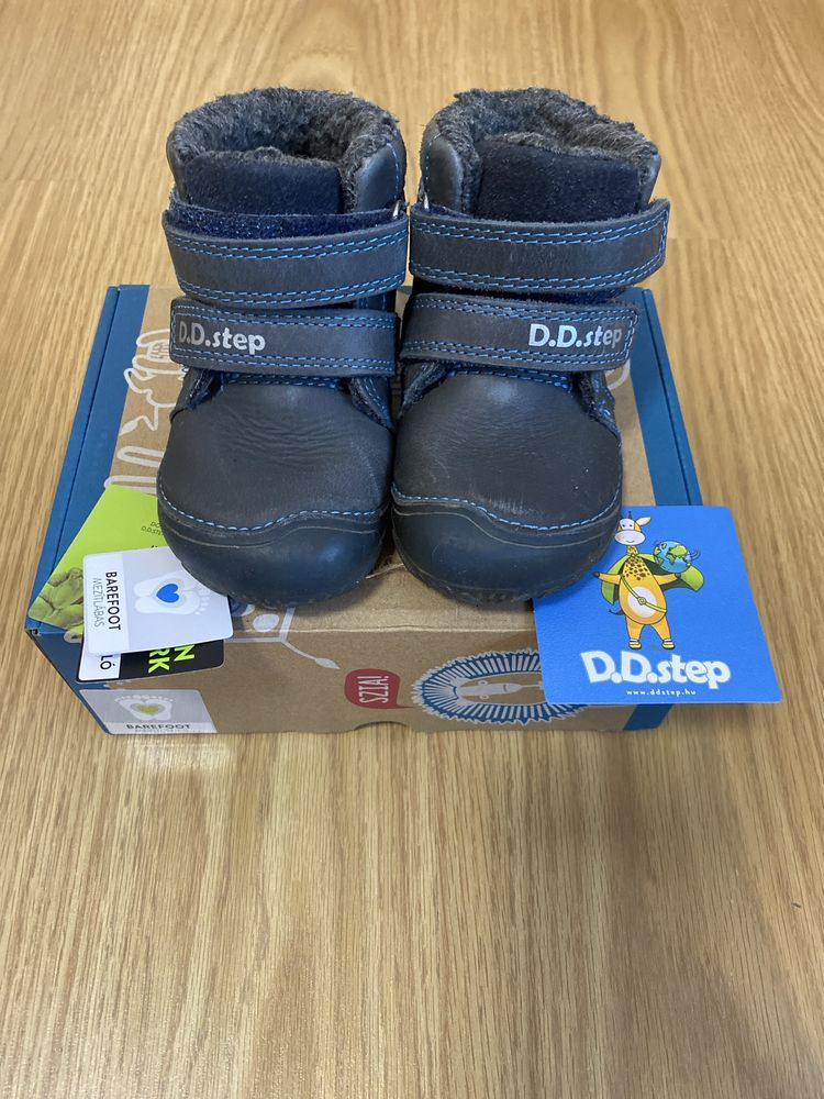 Утепленные ботинки Barefoot от DDStep 21 Сине-серый