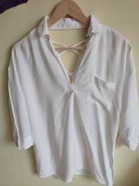 Bluzka koszula beloved biała rękaw 3/4 s/m 36/38 odkryte plecy