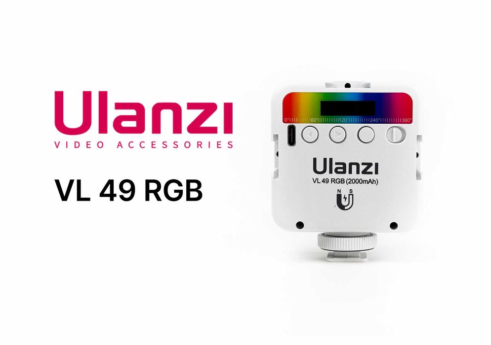 Накамерне світло Ulanzi VL49 RGB LED, компактне відеосвітло
