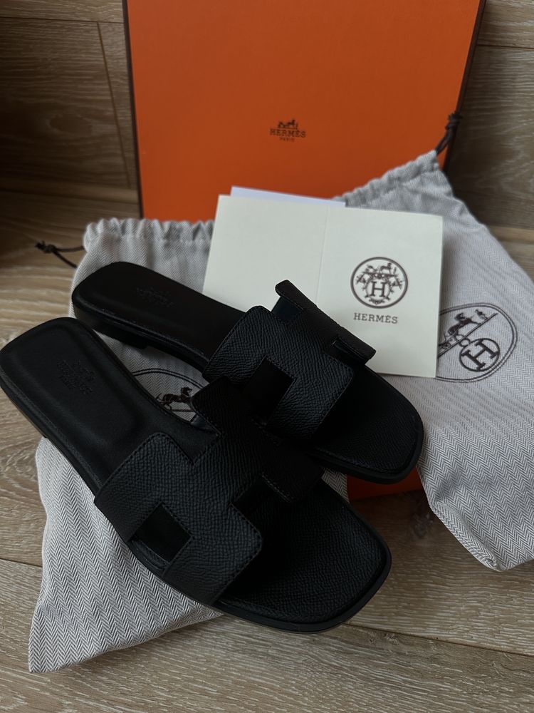 Шльопанці Hermes, тапки ермес