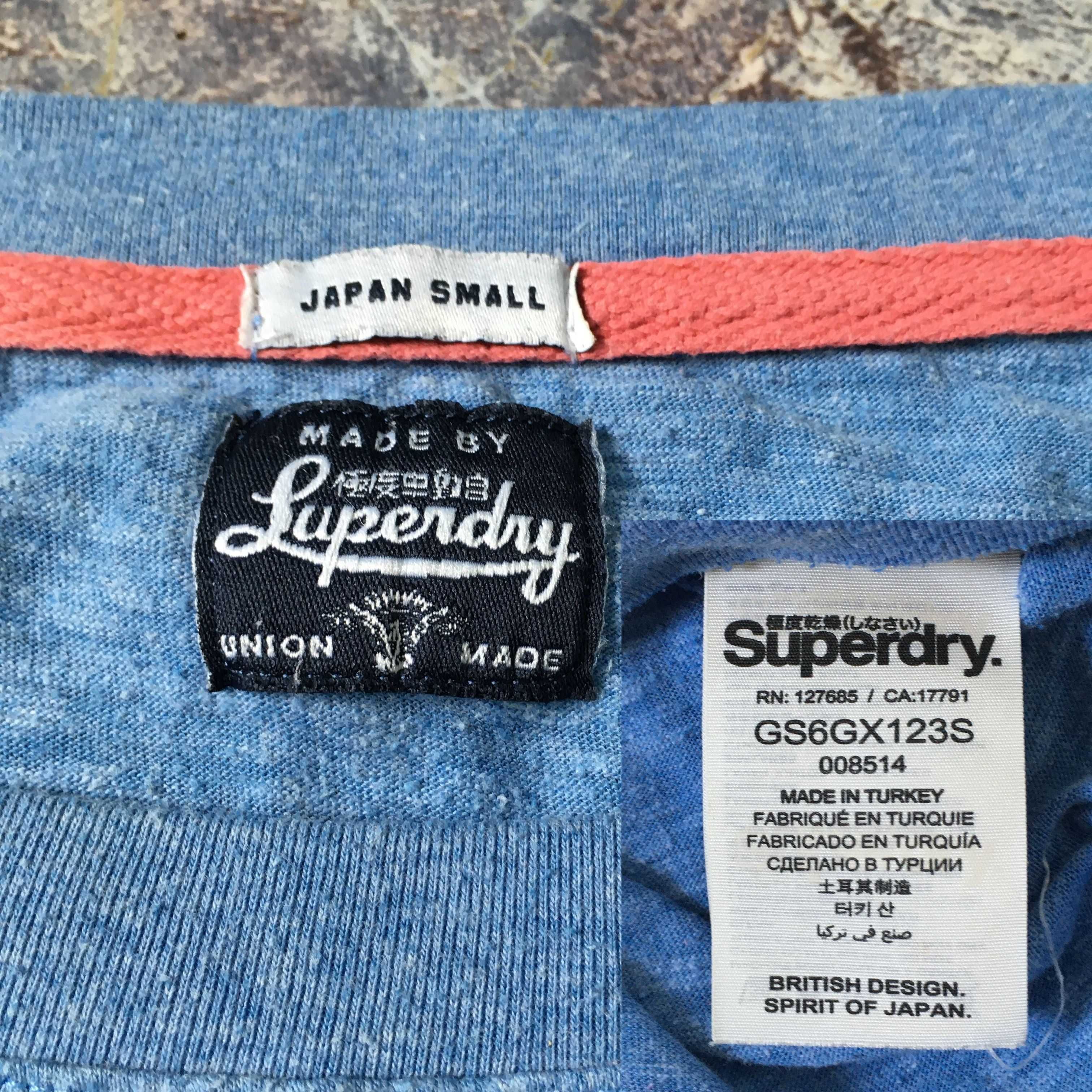 Лонгслив блакитний з принтом Superdry р. M-L