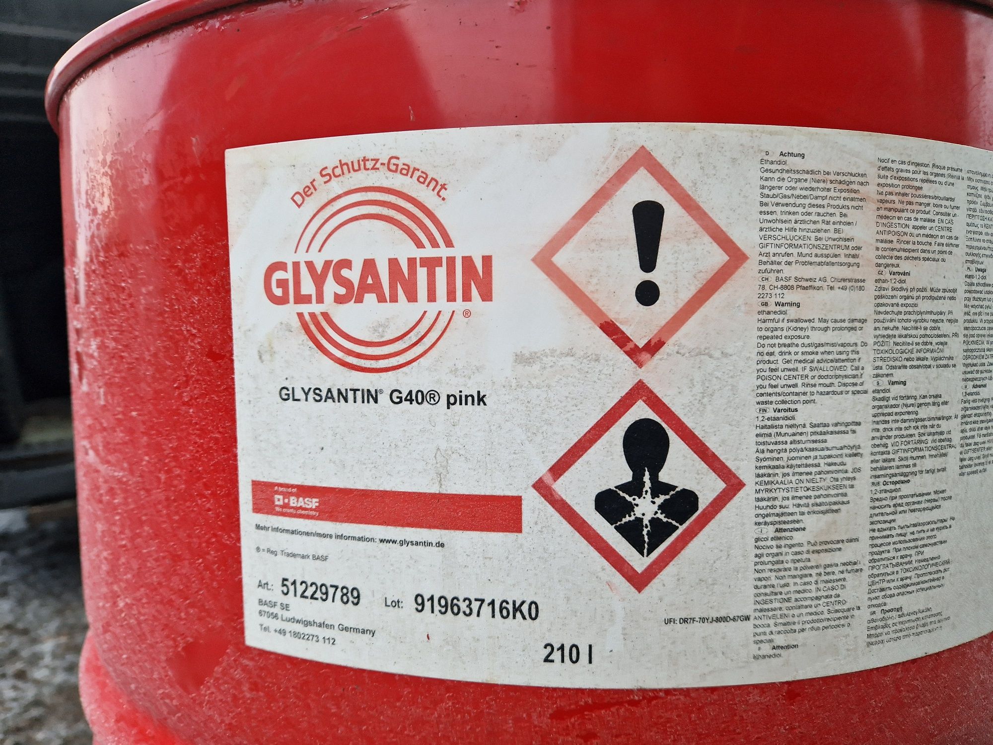 Glysantin G40 210l beczka Płyn do chłodnic Koncentrat