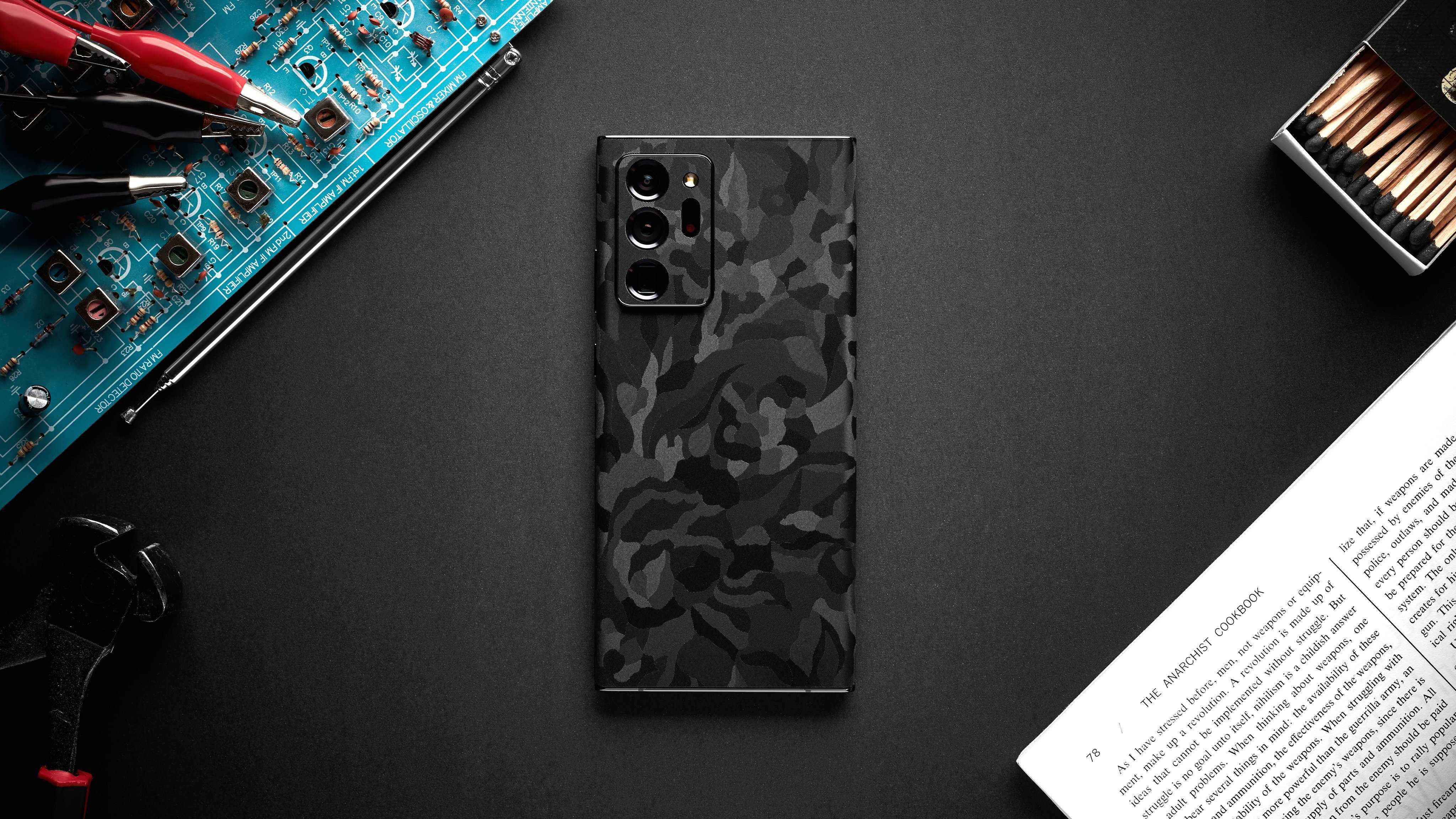 Захисна камуфляжна плівка Camo Green Black на задню панель смартфона