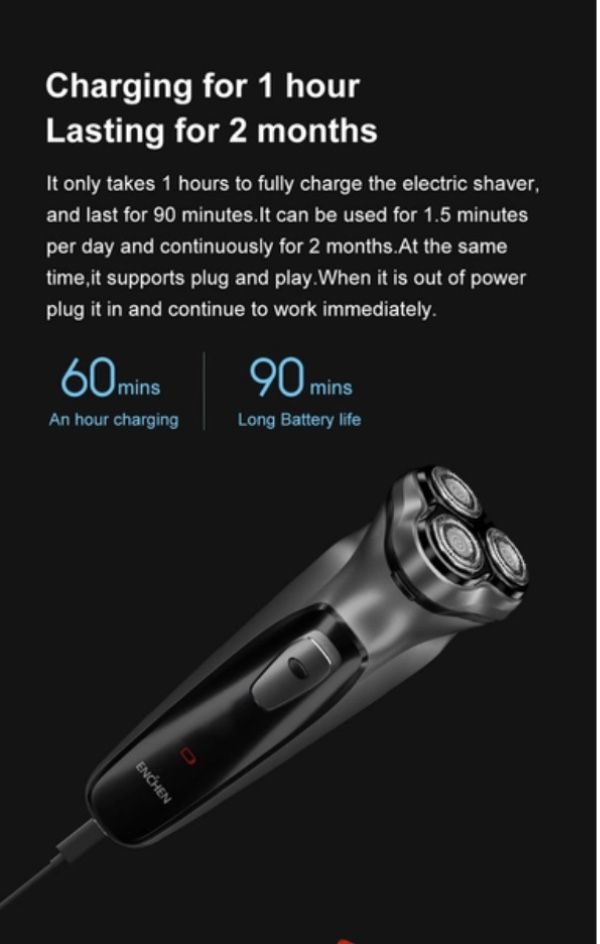 Бритва Електробритва Xiaomi Enchen Blackstone Shaver