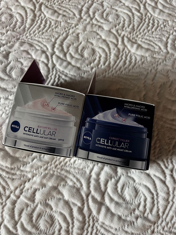 Новы набор кремов утро/ вечер 45+ Nivea Cellular Expert Filler