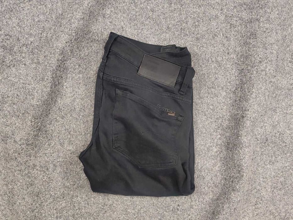 Завужені чоловічі чорні джинси g star raw 3301 slim оригінал штани