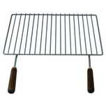 Grelha BBQ churrasqueira em Inox com punho de madeira