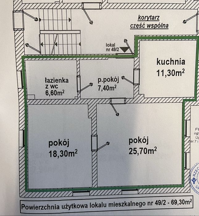 Mieszkanie 69,30 m2