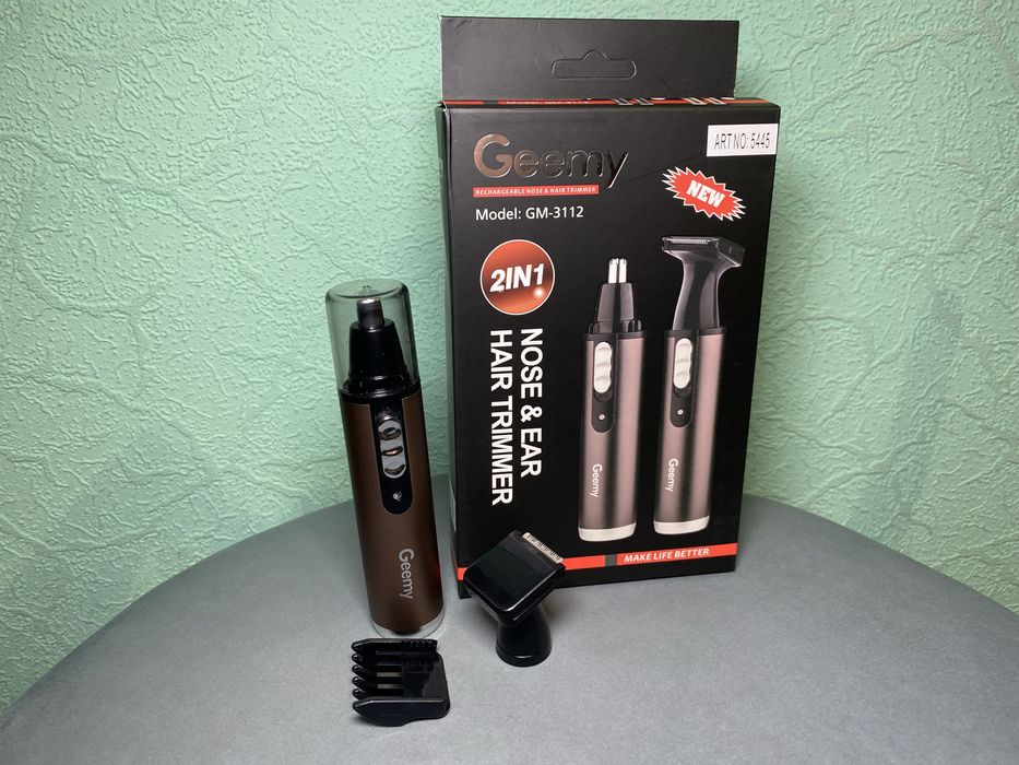 Триммер Geemy из нержавеющей стали (2 в 1) – для носа, ушей и бороды