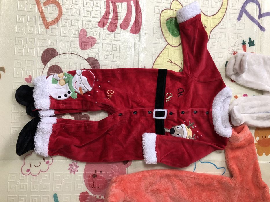 Человечек махровый, новогодний человечек, ромпер