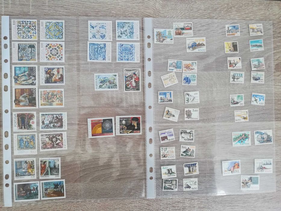Conjunto de 340 selos de Portugal - Anos 60, 70 e 80