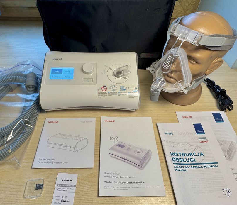 Новий Автоматичний Сіпап апарат Yuwell YH-550 з маскою, біпап, швл