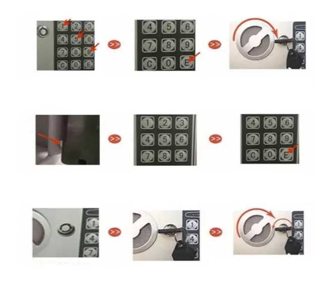 Надійний електронний сейф з кодовим та ключовим замком для дому офісу