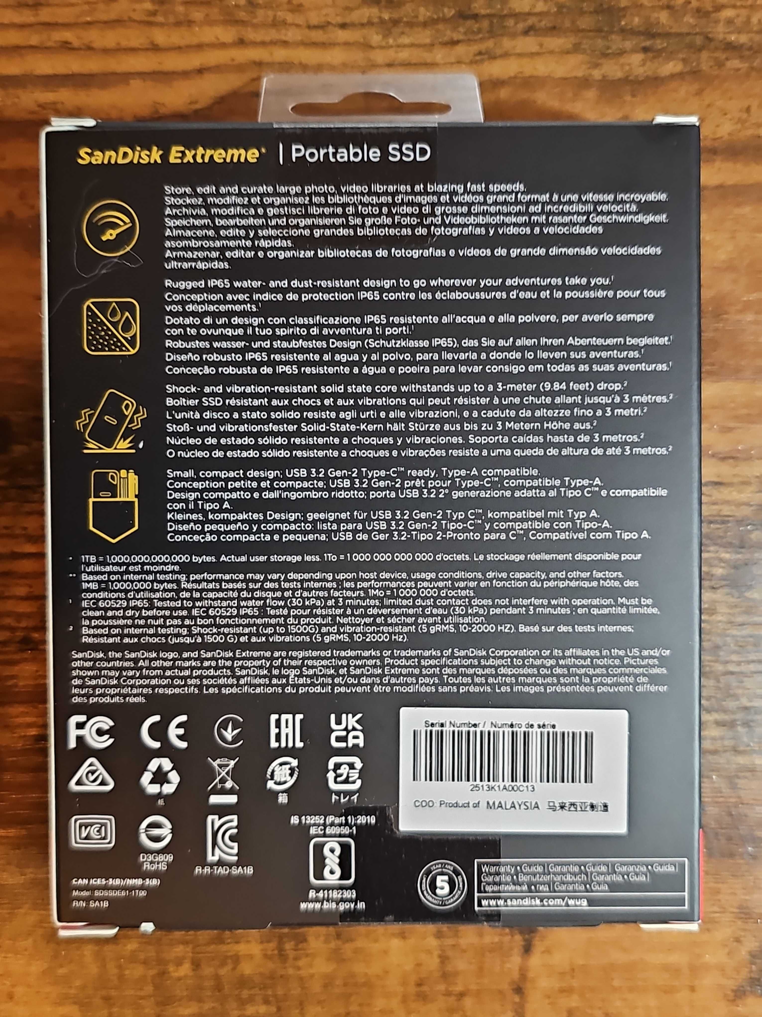SanDisk Extreme Przenośny dysk SSD 1TB