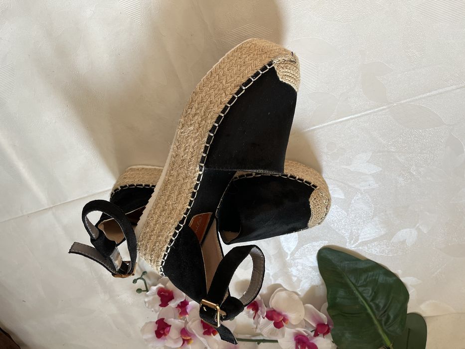 Bellamila buty espadryle sandały czarne zamszowe 38 nowe
