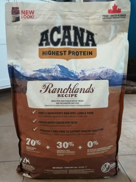 Acana Highest Protein Ranchlands Dog 6 kg / TW 09.2026