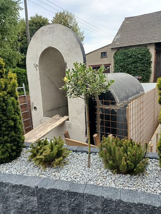 piwnica betonowa ogrodowa ziemianka 350cm betonB30W8 schody tunel
