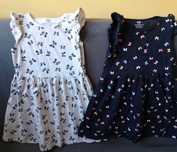sukienka lato H&M 110/116 cm lato jasnoszara lub granat 5-6 lat