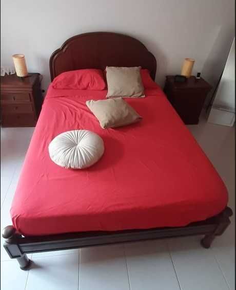 Cama Casal Madeira Completa