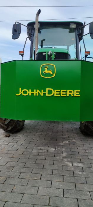 Napis na obciążnik John Deere 60cm + logo emblemat znaczek stal 4mm
