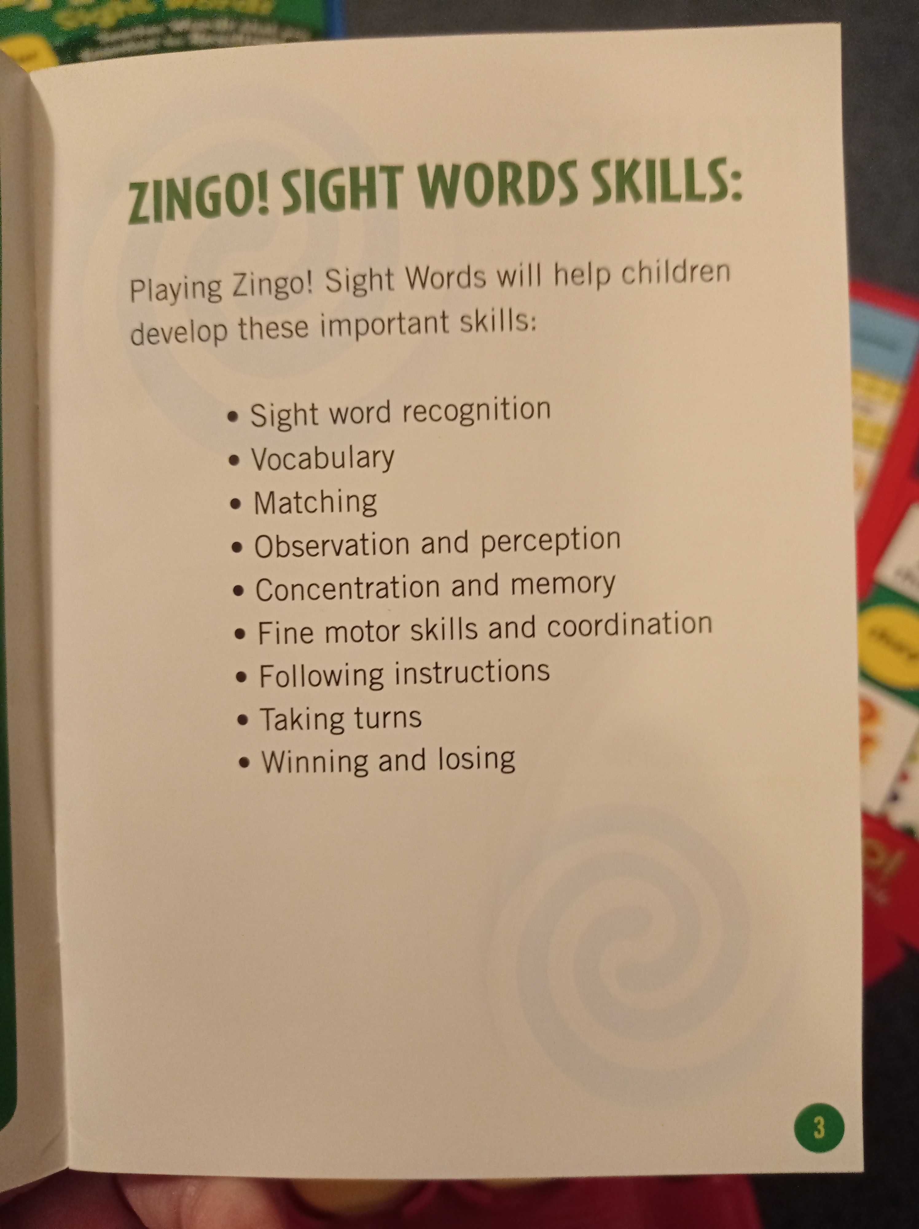 Настільна гра Think Fun Zingo Sight Words