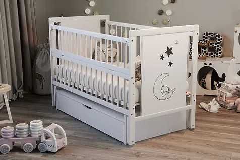 Детские кроватки для новорожденных с маятником.