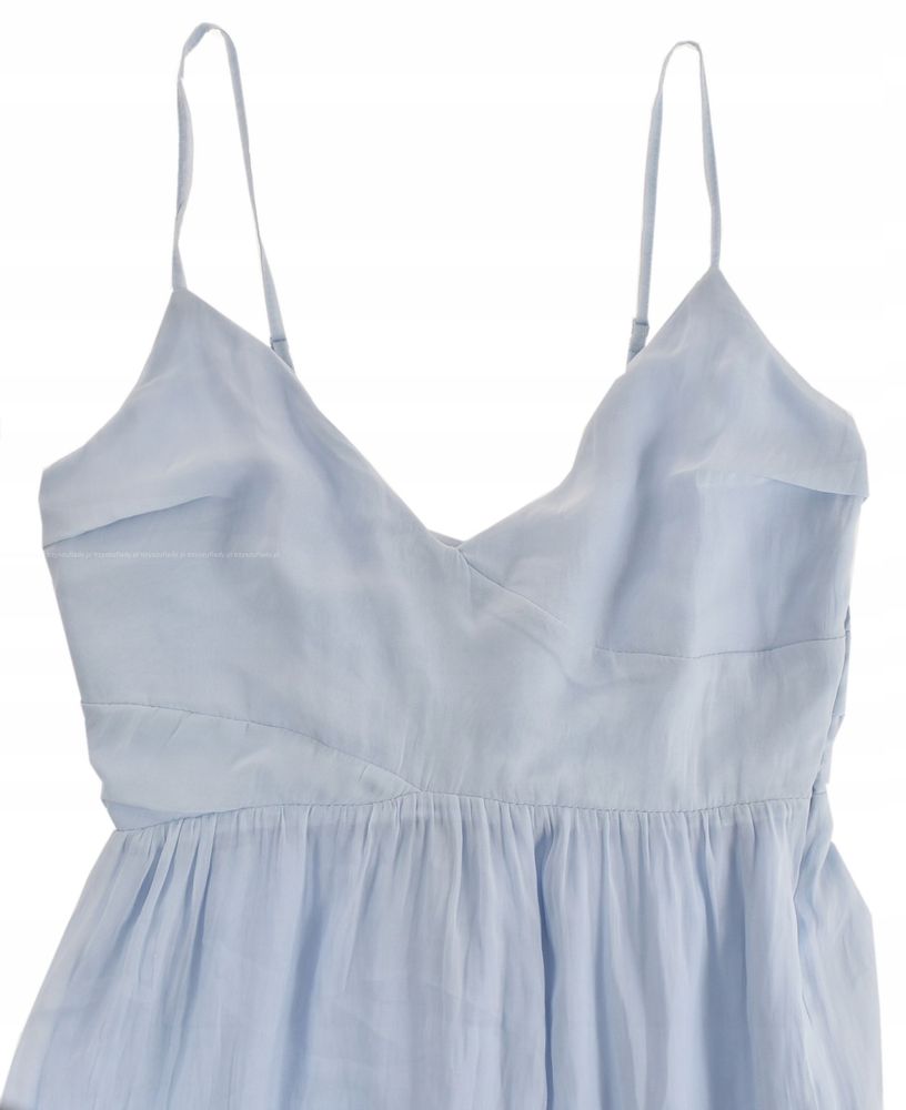 Bershka sukienka zwiewna długa maxi long xs niebieska
