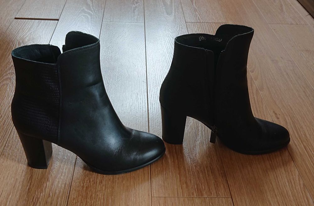 NOWE Czarne skórzane botki Gino Rossi rozm. 36 OKAZJA