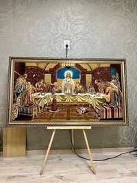 Иконы из янтаря ТАЙНАЯ ВЕЧЕРЯ картины,35х55 см,   БУРШТИНУ