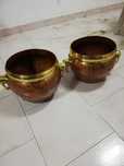 Vasos para plantas em cobre