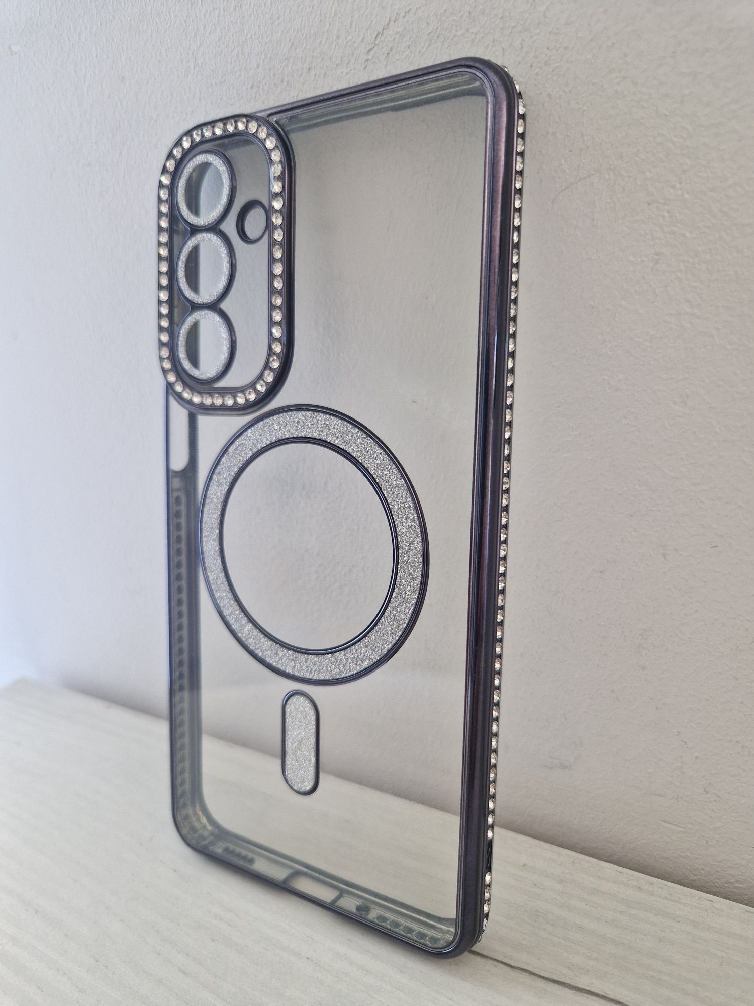 Bling Magsafe Case do Samsung Galaxy A16 4G/5G Czarny