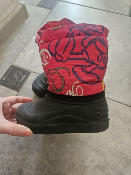 Теплые резиновые сапожки на овчине 26 размер