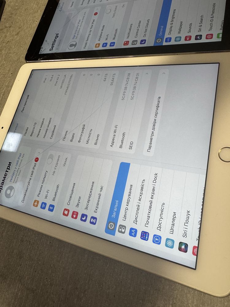 iPad Air 2. 16 гігабайт. Gold. Space Grey. Гарантія. З США