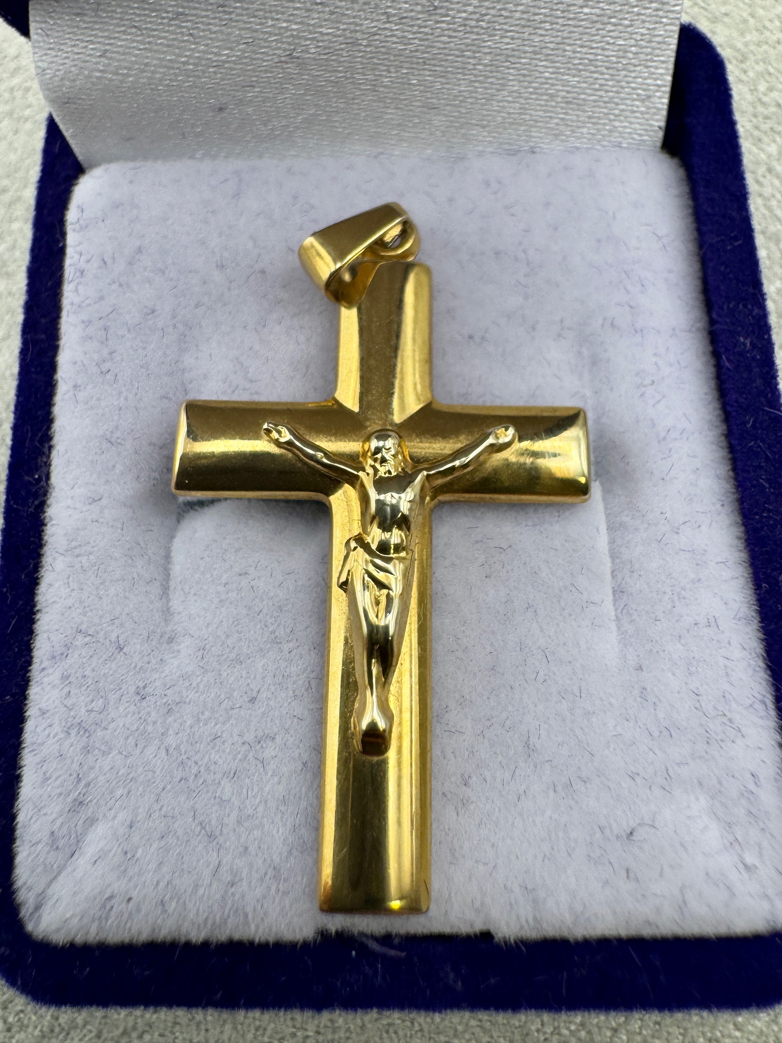 Złota zawieszka Krzyżyk pr.375 Kraków Starowiślna