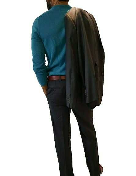 Men's Suit (SlimFit) com capa "Prada" anti-humidade/pó (viajem)