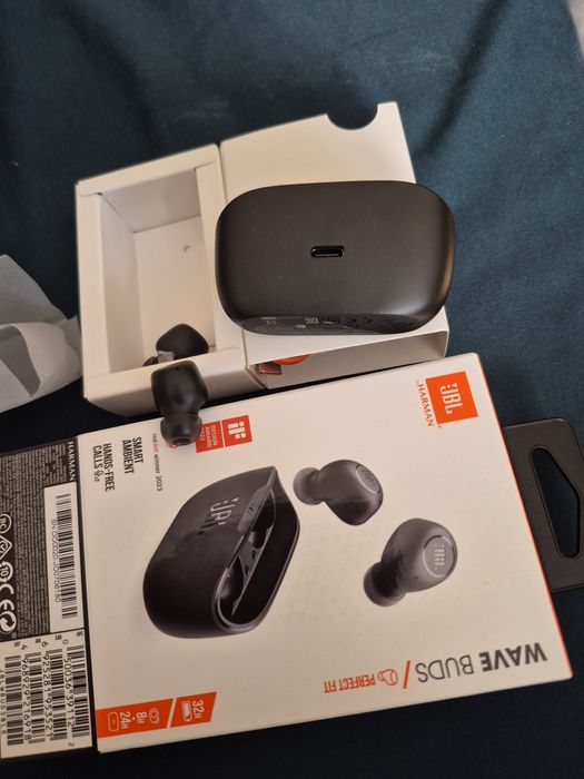Słuchawki dokanałowe JBL Wave Buds 2 ANC Czarny Nowe plomba