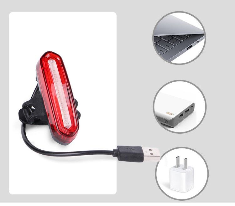 Lanterna para Bikes, Branca para Frente + Vermelha Trás (Recarregáveis