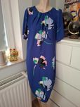 42 XL M&S niebieska zielona czarna różowa sukienka wieczorowa w kwiaty