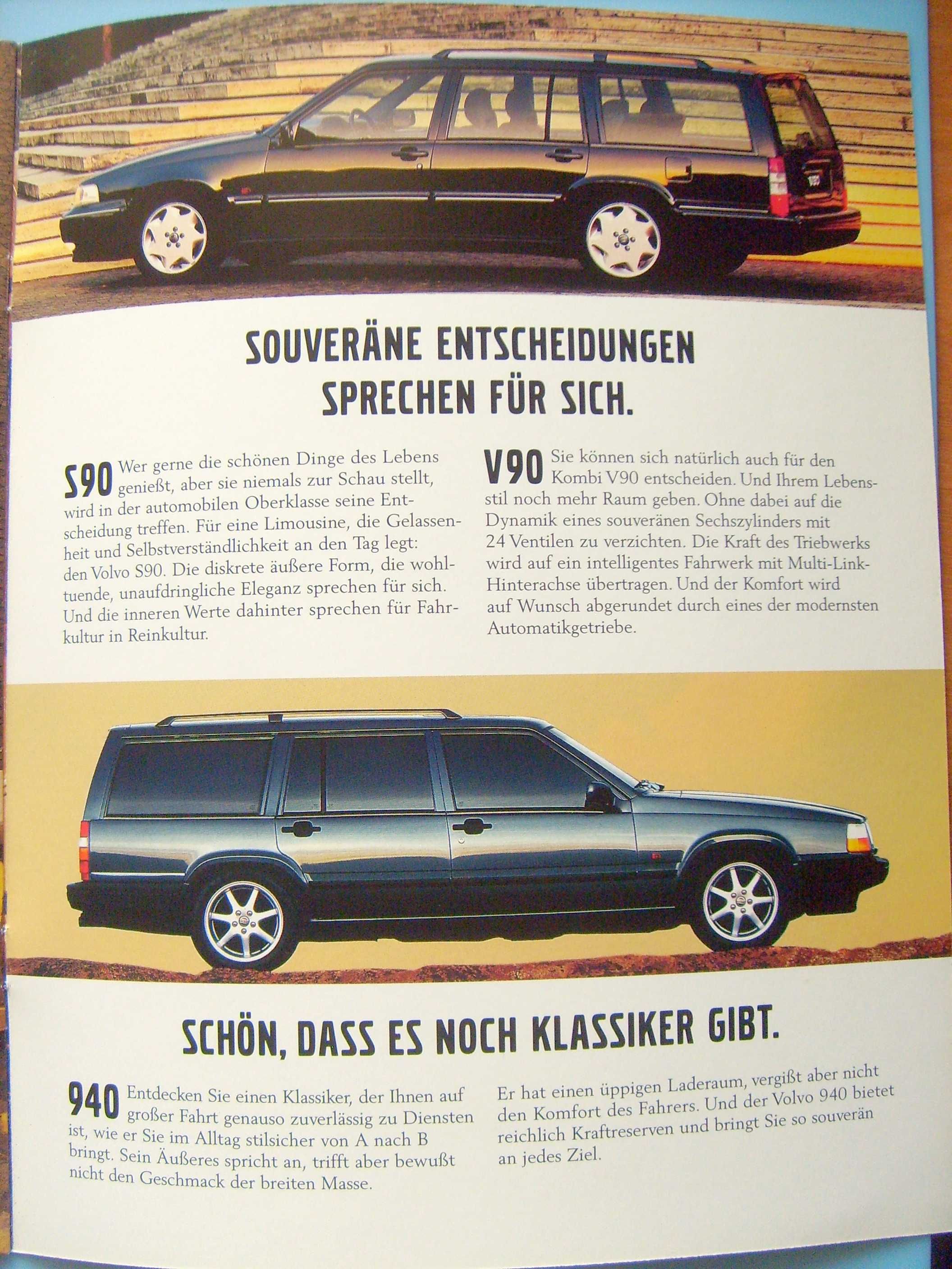 VOLVO Program 1998 - S40 S70 C70 S90 940 - prospekt stan BDB