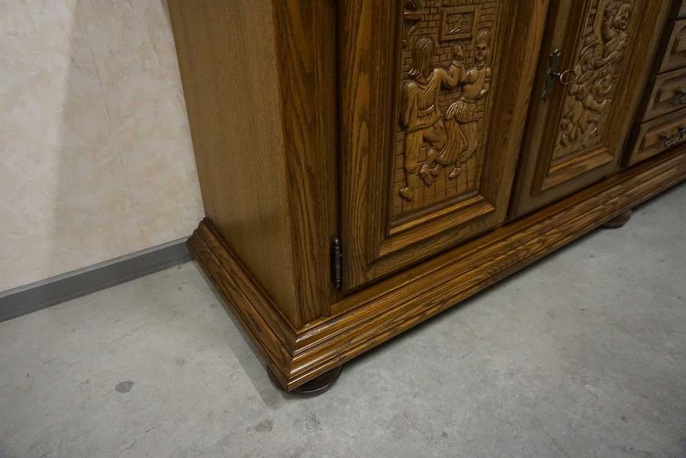 Komoda Myśliwska 3 Drzwiowa + Rząd 5 Szuflad szer. 211 cm ( P-1316 )